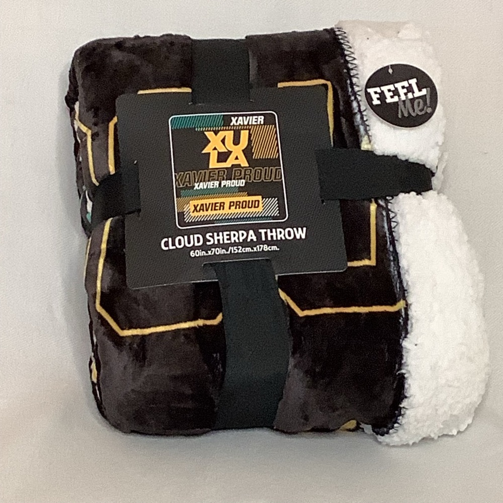 My World Cloud Sherpa 60”x70” Throw XAVIER PROUD Licensed NCAA Warm, Soft & Cozy